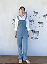EMBROIDERY OVERALL DENIM PANTS code 25011