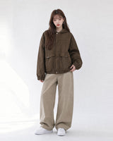 (UNISEX) Over Cotton Hooded Jacket