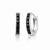 Noir Hoop Earrings