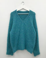 [MD Pick]ウールタッチブラッシュVネックニット (4 Colors)