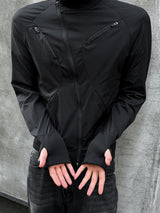 ZED DIAGONAL HIGH-NECK SLIM ZIP-UP
