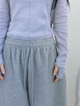 Fingerhole line hooded half zipup
