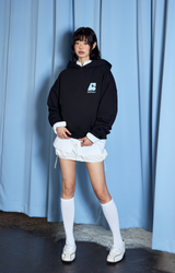 Women's エッセンシャルクロップフーディー - ブラック