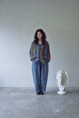 BOUCLE BOHEMIAN HERITAGE CARDIGAN (Blue)