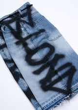 BBD Side Sprayed Custom Denim Shorts (Blue)