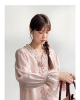 Romantic Rose Pleated Blouse – Perfect for Wedding Guest Outfits