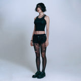 ENE See-through Sleeveless - BLACK