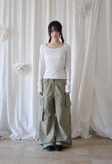 3-WAY MESH POCKET CARGO PT KHAKI