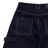25SS ZIPPER DETAIL DENIM SHORT PANTS DARK BLUE