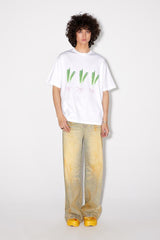 Simple and fun printed summer pure cotton loose short-sleeved T-shirt