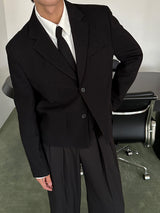 Youth Over Fit Crop Blazer (3color)