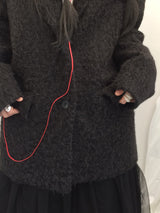 Hairy cream jacket