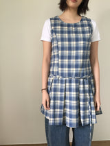 Low Check Pleated Dress (2color)