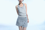 Eyelet 2 - Way Wrap Skirt - Gray