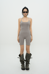 X-BACK ROMPER _ STONE GREY