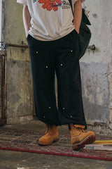 カーペンターポイントスウェットパンツ - BLACK