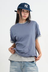 セミクロップドデイリーTシャツ