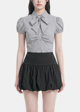 Aveline Bow Puff Blouse