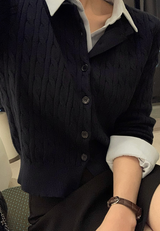 FOB Cable Knit Round Cardigan