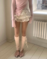 roa knit strap leg warmer