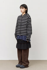Ocean Striped Warmer Zip Hoodie
