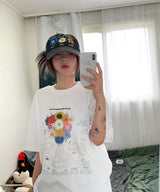MM トゥエルブフラワーTシャツ in White