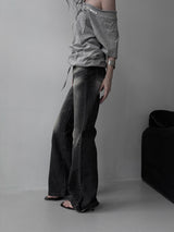cat brush wide denim