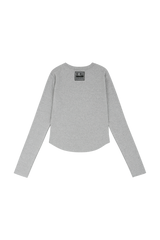 C 90SラインベーシックロングスリーブTシャツ_グレー
