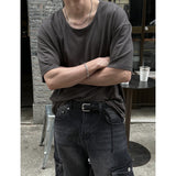 [BASIC ITEM] Soft u neck half t-shirts(5color)