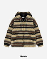 Jacquard Fleece Hooded Jumper