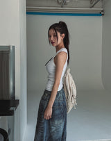 [U-BASIC] Basic U-neck Merryyas Ribbed Sleeveless