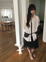 Fold suede buckle strap flat flip-flop boots