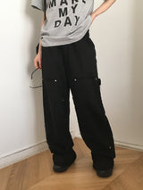 Penf Carpenter Damaged Wide Cotton Pants
