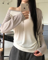 Nerd Contrast Raglan Long-Sleeve T-Shirt