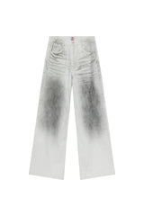 spray paint straight-leg jeans
