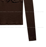 Meloni Ribbed Shirred Long Sleeve