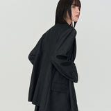 OVERFIT UNBAL SINGLE JACKET (BLACK)