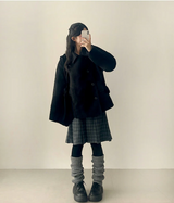 Pony Thick Belt Double High Neck Coat