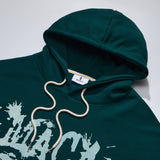 ビンテージロゴフードTシャツ　パイングリーン