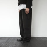 maison wide pintuck wool slacks