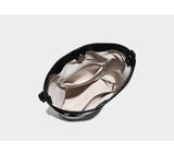 Dotcore Polka Dot Glossy Leather Bucket Bag