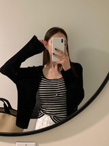 Loop Summer Ribbed Knit Cardigan / 4 colors