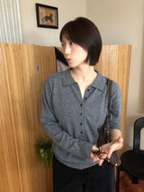 Cashmere collared knit