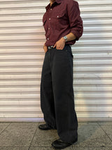 Herringbone Loose regular pants