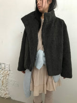 Le Hairi Half-Neck Quilted Coat (2 Colors)