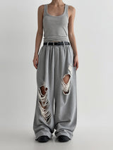 ASCLO Destroyed Sweat Pants (2color)