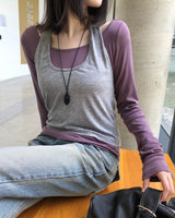 [ORIGINAL] Wenz Layered Halter-Neck Tank  & Long-Sleeve Tee Set