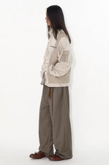 Snake pattern printed heavy-duty patchwork loose jacket