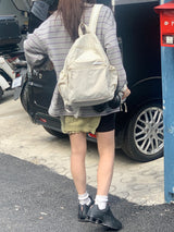 an everywhere daypack, cream beige