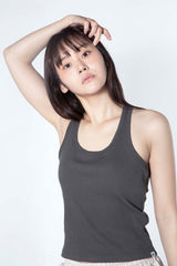 Soft Rib Tank Top (Dark gray)